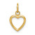 Image of 14K Yellow Gold Solid Polished Flat-Backed Heart Charm C2152