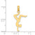 Image of 14K Yellow Gold Solid Polished Gymnast Pendant D1447