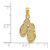 Image of 14K Yellow Gold Solid Polished Hawaii Flip-Flops Pendant