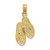 Image of 14K Yellow Gold Solid Polished Hawaii Flip-Flops Pendant