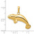 Image of 14K Yellow Gold Solid Polished Manatee Pendant