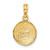 14K Yellow Gold Solid Polished Open-Backed Soccer Ball Pendant