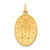 Image of 14K Yellow Gold Solid Polished/Satin 3-D Oval Miraculous Medal Charm