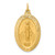 Image of 14K Yellow Gold Solid Polished/Satin Medium Oval Miraculous Medal Charm XR1758