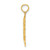 Image of 14K Yellow Gold Solid Satin Flat-Backed Happy St. Pattys Day Clover Pendant