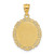 Image of 14K Yellow Gold Solid Satin Polished Pisces Zodiac Oval Pendant