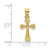 Image of 14K Yellow Gold Solid Textured Cross Pendant
