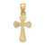 Image of 14K Yellow Gold Solid Textured Cross Pendant