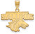 Image of 14K Yellow Gold Southern Illinois University Medium Pendant by LogoArt 4Y025SIU