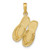 Image of 14K Yellow Gold St. Thomas Reversible Flip Flops Pendant