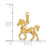14K Yellow Gold Standing Horse Pendant
