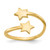 Image of 14K Yellow Gold Star Design Bypass Toe Ring