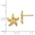 Image of 13mm 14K Yellow Gold Starfish Earrings E908