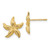 Image of 13mm 14K Yellow Gold Starfish Earrings E908