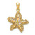 Image of 14K Yellow Gold Starfish Filigree Pendant