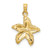 Image of 14K Yellow Gold Starfish w/ Beaded Texture Pendant K8071