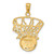 Image of 14K Yellow Gold Swoosh Basketball & Net Pendant C3781