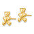 Image of 11mm 14K Yellow Gold Teddy Bear Post Earrings