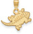 Image of 14K Yellow Gold Texas Christian University Small Pendant by LogoArt (4Y030TCU)