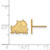 Image of 14K Yellow Gold Texas Christian University X-Small Post Earrings by LogoArt