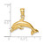 Image of 14K Yellow Gold Textured & Polished Dolphin Jumping Pendant