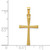 Image of 14K Yellow Gold Textured & Polished Latin Cross Pendant XR1438