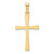 Image of 14K Yellow Gold Textured & Polished Latin Cross Pendant XR1438