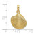 Image of 14K Yellow Gold Textured 2-D Clam Shell Pendant Image of 14K Yellow Gold Textured 2-D Clam Shell Pendant