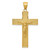 Image of 14K Yellow Gold Textured Crucifix Latin Cross Pendant