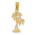 Image of 14K Yellow Gold Textured Double Palm Tree Pendant