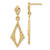 Image of 14K Yellow Gold Textured Kite-Shaped Post Dangle Earrings
