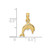 Image of 14K Yellow Gold Textured Mini Dolphin Jumping Pendant