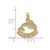 Image of 14K Yellow Gold Textured Nags Head Banner w/ Dolphin Pendant