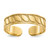 Image of 14K Yellow Gold Textured Repeating Pattern Toe Ring
