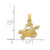 Image of 14K Yellow Gold Textured Sea Turtle Pendant K7696