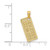 Image of 14K Yellow Gold Textured Small Ocean City, NJ License Plate Pendant