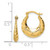 Image of 14K Yellow Gold Textured Stamped Hoop Earrings TL1144