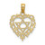Image of 14K Yellow Gold Textured Stare Of David In Heart Pendant
