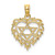 Image of 14K Yellow Gold Textured Stare Of David In Heart Pendant