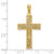 Image of 14K Yellow Gold Textured Swirl Design Crucifix Pendant