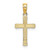 Image of 14K Yellow Gold Textured w/ Center Heart Small Cross Pendant