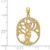 Image of 14K Yellow Gold Tree of Life Celtic Knot in Oval Frame Pendant