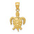 Image of 14K Yellow Gold Turtle Pendant K3301