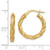Image of 21mm 14K Yellow Gold Twisted Textured Hoop Earrings TH693