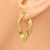 Image of 38mm 14K Yellow Gold Twisted Textured Oval Hoop Earrings