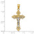 Image of 14K Yellow Gold Two-Tone Medium Lacey-Edged INRI Crucifix Pendant