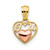 Image of 14K Yellow Gold Two-Tone Mini I Love U Pendant