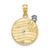 Image of 14K Yellow Gold Two-Tone Small Lady Liberty On American Flag Disk Pendant
