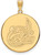 Image of 14K Yellow Gold U of North Carolina at Charlotte XL Disc Pendant by LogoArt