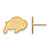 14K Yellow Gold University of Colorado Small Post Earrings by LogoArt (4Y008UCO)